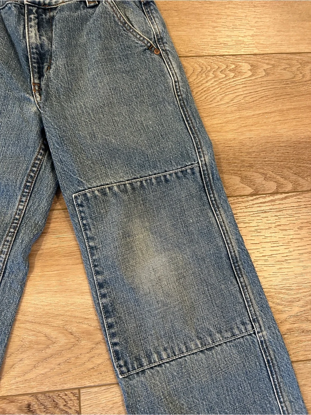 Vintage Old Navy Relaxed Denim Jeans with Knee Patches carpenter straight leg